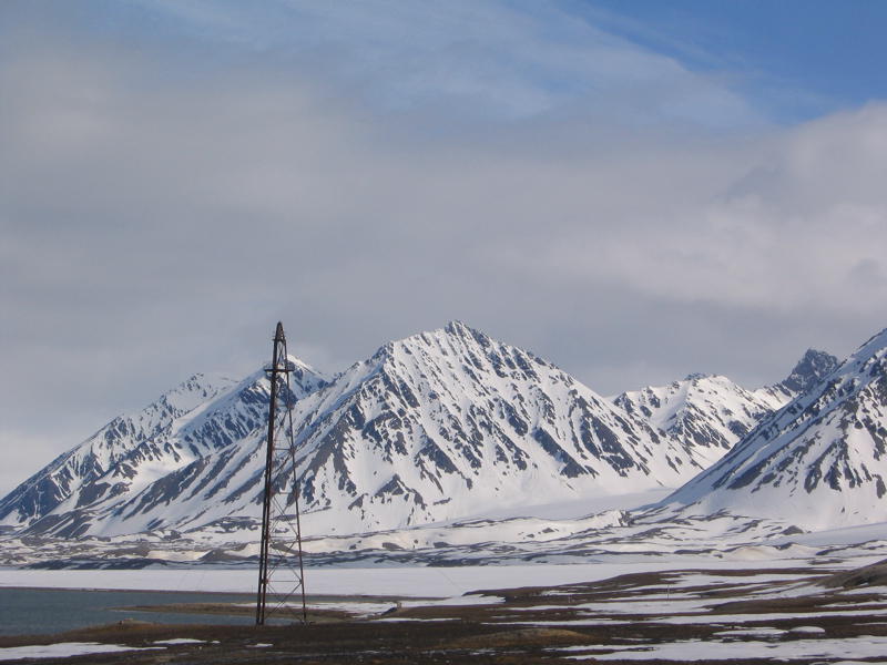 Der Mast, an dem das Luftschiff fuer den Flug zum Nordpol befestigt war